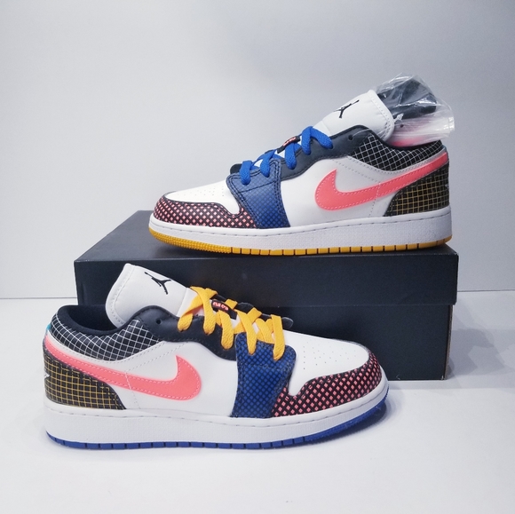 Nike Air Jordan 1 Low MMD BG Grid - Picture 1 of 6